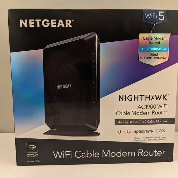 NETGEAR AC1900 Nighthawk DOCSIS 3.0 1.9Gbps Cable Modem + WiFi Router | C7000v2 - Picture 3 of 15